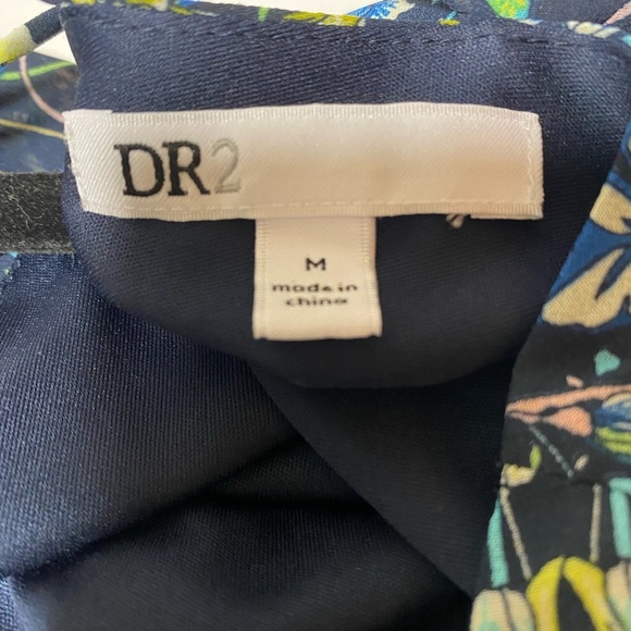 Dr2 Daniel Rainn Shift Dress Size M Lined Floral NAVY - Picture 2 of 8